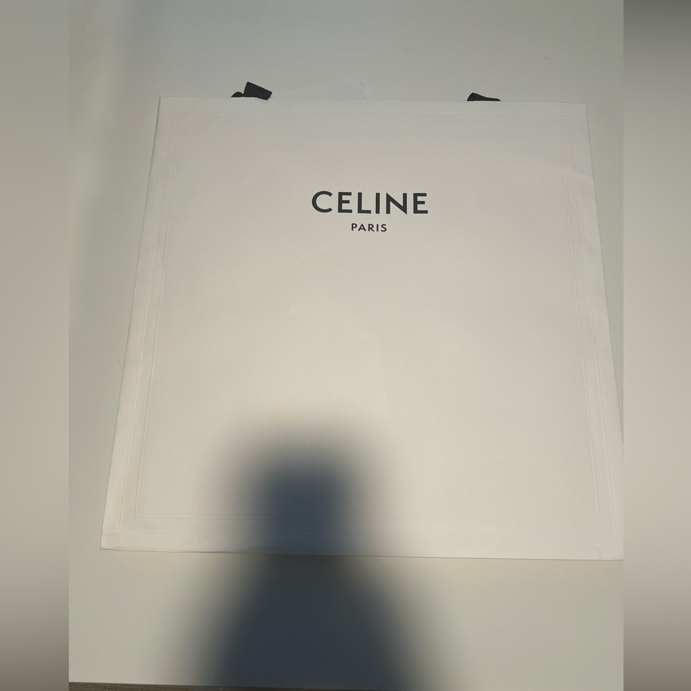 Celine White Shopping Bag